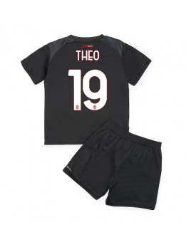 AC Milan Theo Hernandez #19 Heimtrikotsatz für Kinder 2022-23 Kurzarm (+ Kurze Hosen)